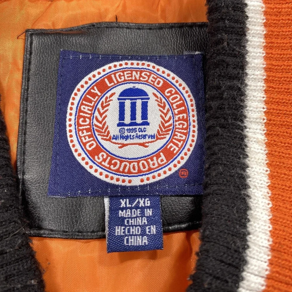 Vintage‎ Oklahoma State Cowboys Jacket Mens XL Black Orange NCAA Football G-III